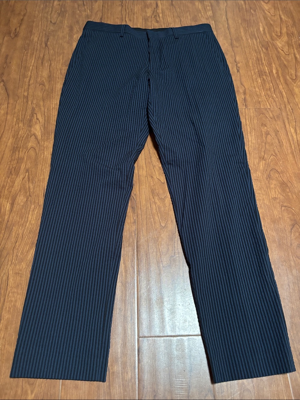 J. Crew Ludlow Slim Black & Blue Seersucker Chino